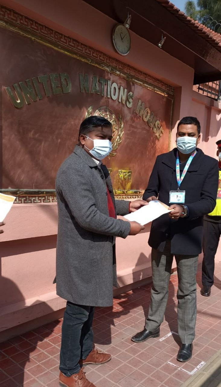 अभियानले चीनले नेपालको भूमिमा अतिक्रमण गरेको भन्दै राष्ट्रसंघीय कार्यालयलाई ज्ञापनपत्र