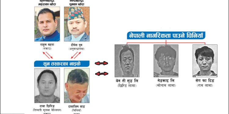 चिनियाँ गिरोहको सम्बन्ध , दीपेश र राहुलसँग सम्बन्ध बनाएर भरिया तस्करलाई नागरिकता