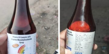 आर्या कम्पनीको ‘ल्यासोमिन’ सिरपमा लेदो र किरा भेटियो