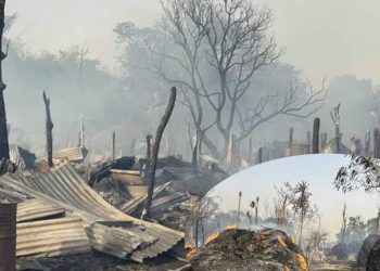 सप्तरीको चिम्टीमा भीषण आगलागी हुँदा दुई सय घर जलेर नष्ट