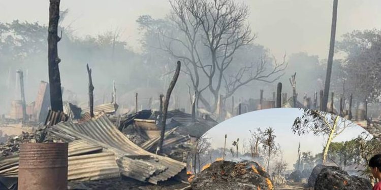 सप्तरीको चिम्टीमा भीषण आगलागी हुँदा दुई सय घर जलेर नष्ट