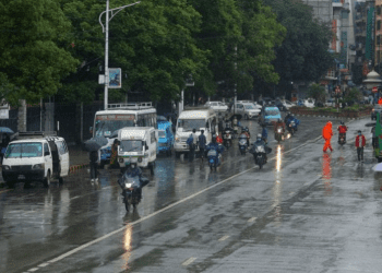 काठमाडौंमा हिउँदे वर्षा