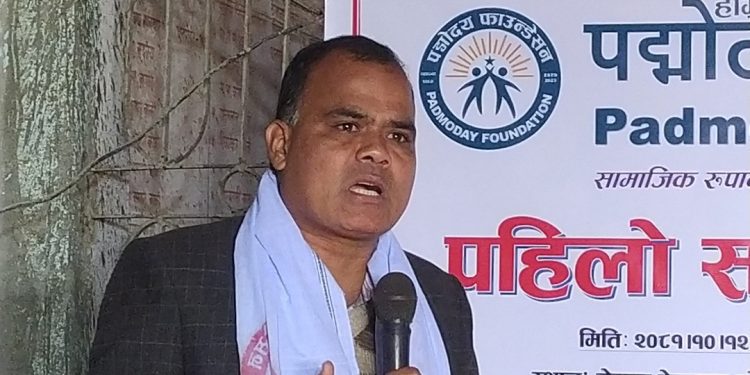 पद्मोदय फाउन्डेसनको पहिलो साधारणसभाबाट अध्यक्षमा दिपेन्द्र महतो