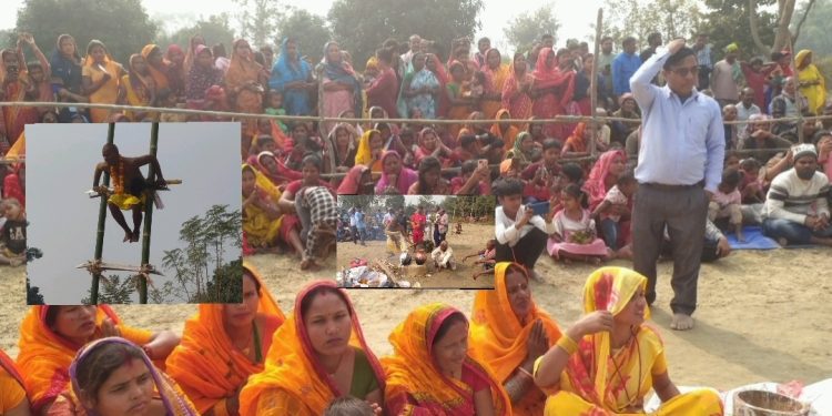 सन्तान प्राप्ति र दोष निवारणका लागि गोलबजारमा विराट राहु पूजा