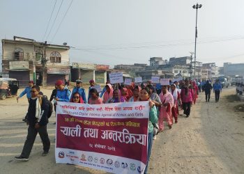 लहानमा १६ दिने लैङ्गिक हिंसा विरुद्धको अभियान अन्तर्गत जनचेतनामूलक र्‍याली