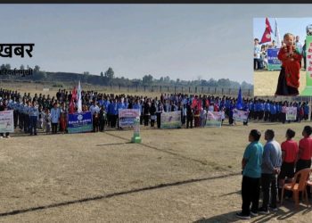 गोलबजारमा प्रथम नगर स्तरीय विद्यालय फुटबल प्रतियोगिता सुरु, १४ टिमको सहभागिता